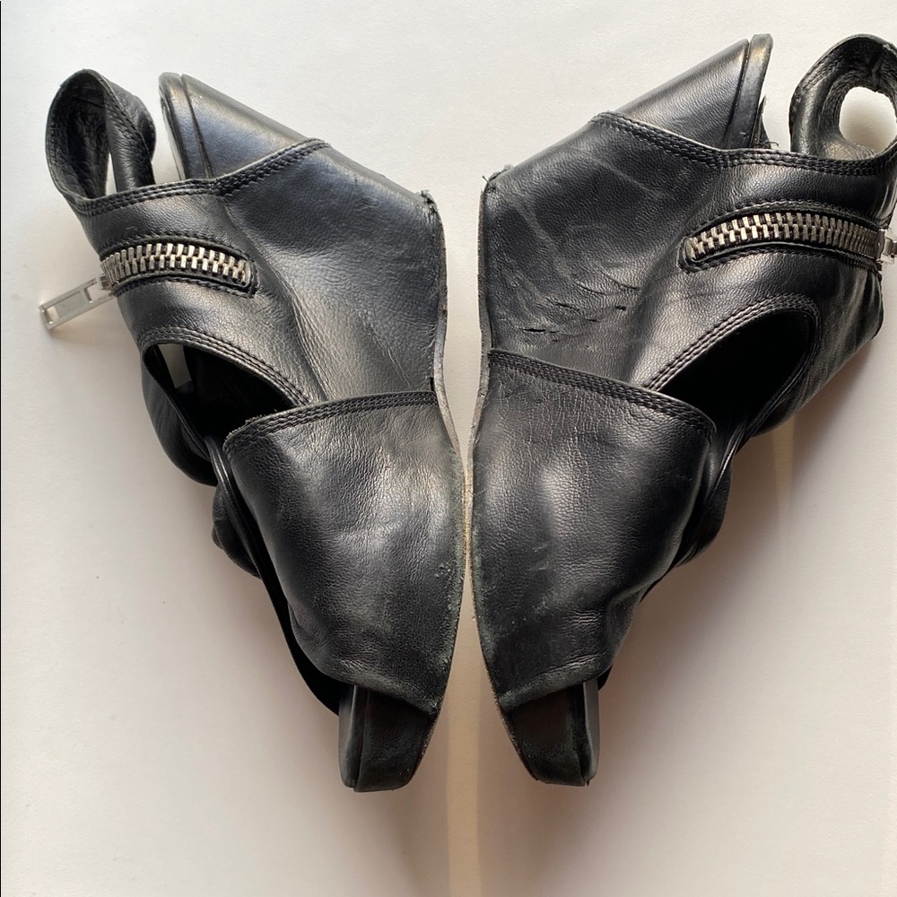 Rick Owens twist wedge shoes with chunky zipper - Picture 2 of 7